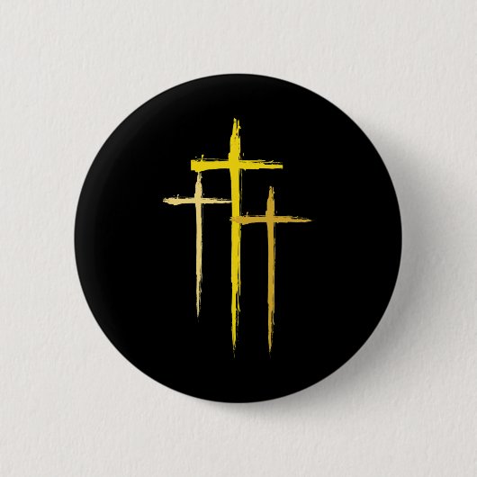 Krebsbewusstsein im Kindesalter Kreuz Christliche  Button (Vorderseite)