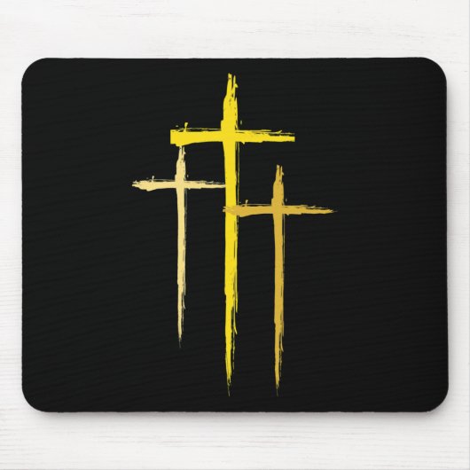 Krebsbewusstsein im Kindesalter Kreuz Christliche  Mousepad (Vorne)