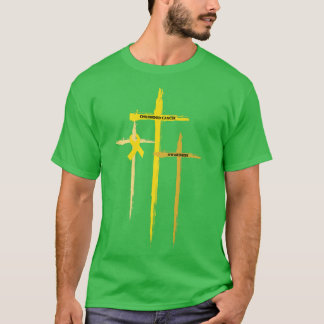 Krebsbewusstsein im Kindesalter Kreuz Christliche  T-Shirt