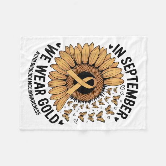 Krebsbewusstsein im Kindesalter mit Butterflut Fleecedecke (Vorderseite (Horizontal))