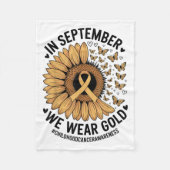 Krebsbewusstsein im Kindesalter mit Butterflut Fleecedecke (Vorderseite)