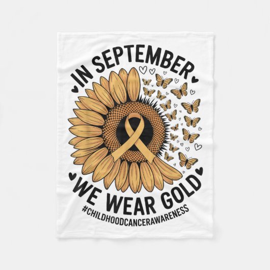 Krebsbewusstsein im Kindesalter mit Butterflut Fleecedecke (Vorderseite)