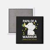 Krebsbewusstsein im Kindesalter Papa Ribbo Magnet (Vorderseite/Rückseite)