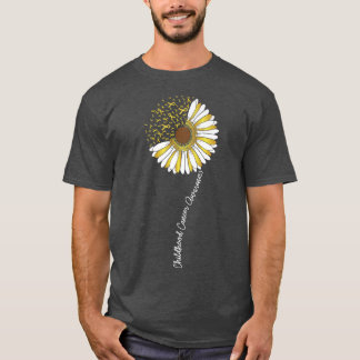 Krebsbewusstsein im Kindesalter Sonnenblume Gold R T-Shirt