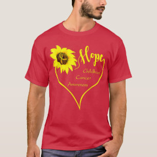 Krebsbewusstsein im Kindesalter Sonnenblumen Hope T-Shirt