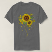 Krebsbewusstsein im Kindesalter Sonnenblumen-Schme T-Shirt (Design vorne)