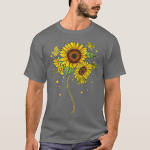 Krebsbewusstsein im Kindesalter Sonnenblumen-Schme T-Shirt