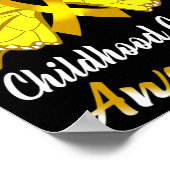 Krebsbewusstsein im Kindesalter - Unterstützung du Poster (Ecke)