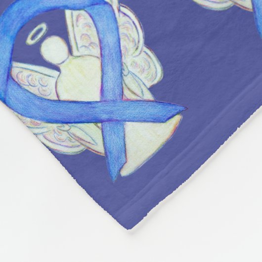 Krebsbewusstsein im Lavendel-Band-Fleece-Decken Fleecedecke (Ecke)