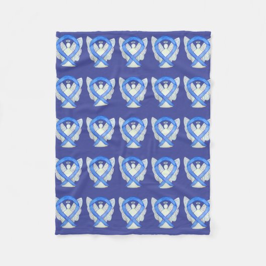 Krebsbewusstsein im Lavendel-Band-Fleece-Decken Fleecedecke (Vorderseite)