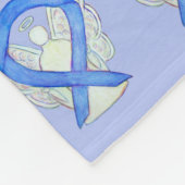 Krebsbewusstsein im Lavendel-Band-Fleece-Decken Fleecedecke (Ecke)