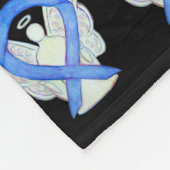 Krebsbewusstsein im Lavendel-Band-Fleece-Decken Fleecedecke (Ecke)