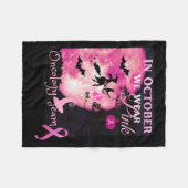 Krebsbewusstsein. Im Oktober tragen wir rosa. Hall Fleecedecke (Vorderseite (Horizontal))