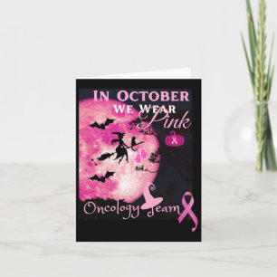Krebsbewusstsein. Im Oktober tragen wir rosa. Hall Karte