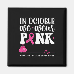 Krebsbewusstsein im Oktober tragen wir rosa Magnet