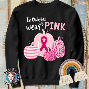 Krebsbewusstsein im Oktober tragen wir rosa Sweatshirt
