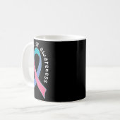 Krebsbewusstsein Kaffeetasse (Vorderseite Links)