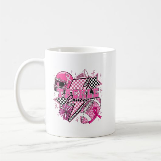 🏈 Krebsbewusstsein Kaffeetasse (Links)
