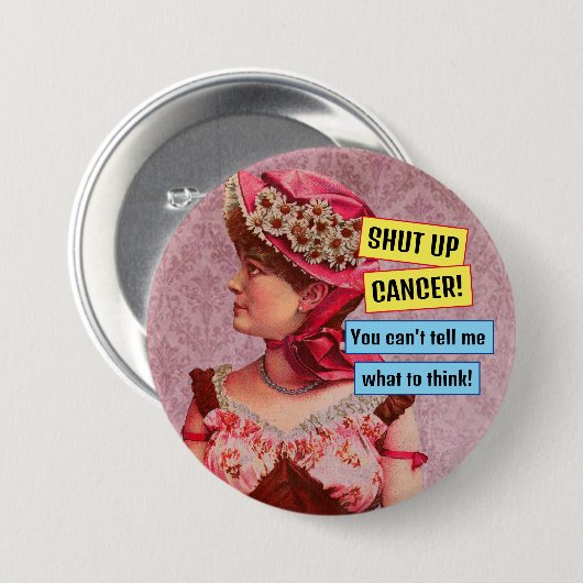 Krebsbewusstsein, Krebs beenden Button (Vorne & Hinten)