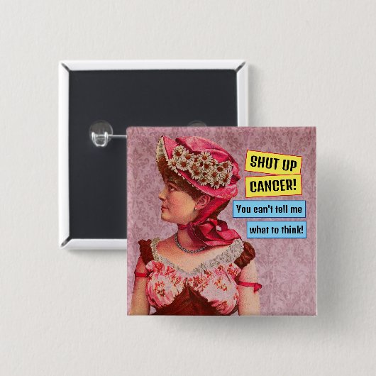 Krebsbewusstsein, Krebs beenden Button (Vorne & Hinten)