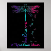 Krebsbewusstsein Krieger Dragonfly Glauben Hoffnun Poster (Vorne)