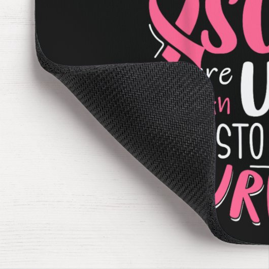 Krebsbewusstsein Krieger rosa Ribbon Brustkrebs Mousepad (Ecke)