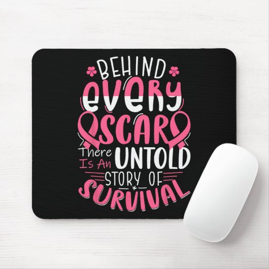Krebsbewusstsein Krieger rosa Ribbon Brustkrebs Mousepad (Mit Mouse)