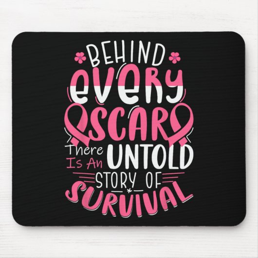 Krebsbewusstsein Krieger rosa Ribbon Brustkrebs Mousepad (Vorne)