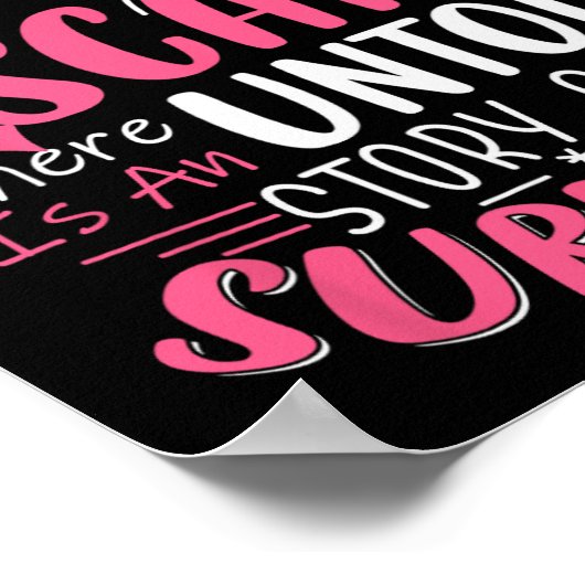 Krebsbewusstsein Krieger rosa Ribbon Brustkrebs Poster (Ecke)