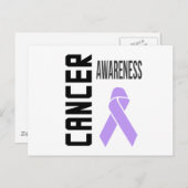 Krebsbewusstsein Lavendel (alle Krebsarten) Postkarte (Vorne/Hinten)