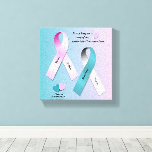 Krebsbewusstsein Leinwanddruck (Insitu (Holzboden))