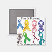 Krebsbewusstsein Magnet (Vorderseite/Rückseite)