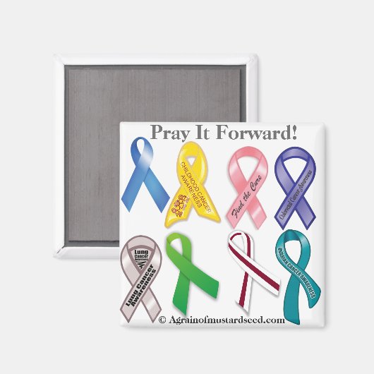 Krebsbewusstsein Magnet (Vorderseite/Rückseite)