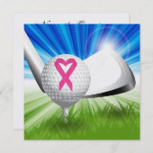 Krebsbewusstsein Pink Ribbon Golf (Vorne/Hinten)