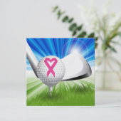 Krebsbewusstsein Pink Ribbon Golf (Stehend Vorderseite)