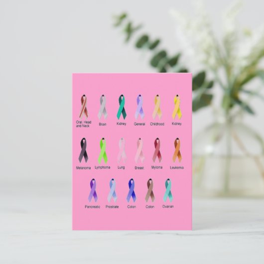 KREBSBEWUSSTSEIN POSTKARTE (Stehend Vorderseite)