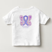 Krebsbewusstsein Ribbon Lavender Butterfly Shirt (Rückseite)