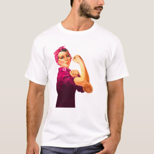 Krebsbewusstsein Rosie The Riveter T-Shirt