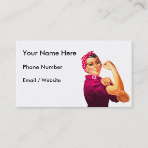 Krebsbewusstsein Rosie The Riveter Visitenkarte
