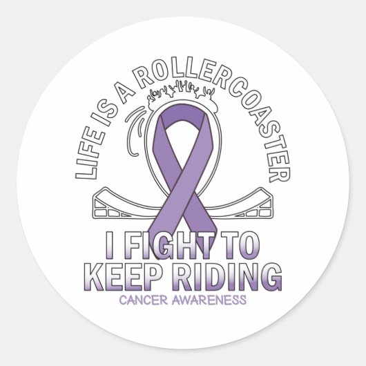 Krebsbewusstsein Runder Aufkleber (Vorderseite)