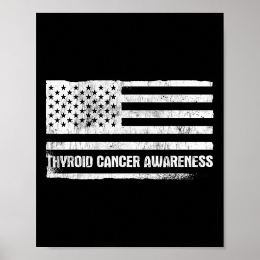 Krebsbewusstsein Schilddrüsenkrebs Poster (Vorne)