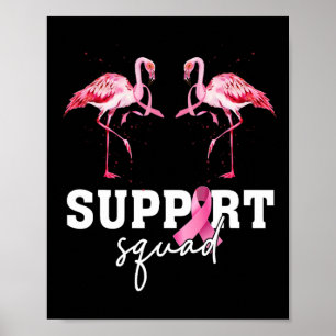 Krebsbewusstsein Shirt Frauen Flamingo Unterstützu Poster