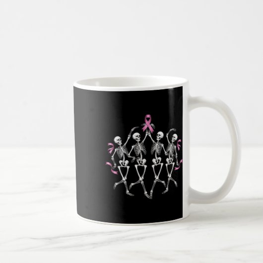Krebsbewusstsein Skelett tanzen rosa Multifunktion Kaffeetasse (Rechts)