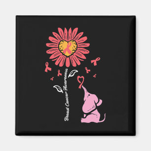 Krebsbewusstsein Sonnenblume Elefant Mädchen Kinde Magnet