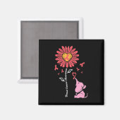 Krebsbewusstsein Sonnenblumen Elefant Girl Kinder  Magnet (Vorderseite/Rückseite)