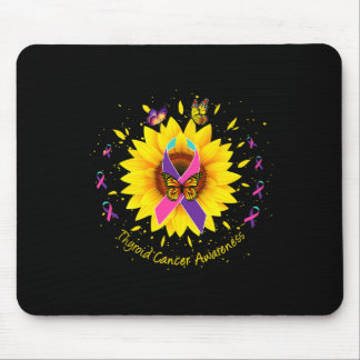 Krebsbewusstsein Sonnenblumen-Schmetterling-Gesche Mousepad