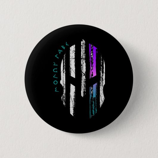 Krebsbewusstsein Spartaner Kriegerhelm Thin Line Button (Vorderseite)