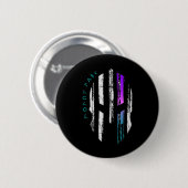 Krebsbewusstsein Spartaner Kriegerhelm Thin Line Button (Vorne & Hinten)