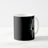 Krebsbewusstsein Spartaner Kriegerhelm Thin Line Kaffeetasse (VorderseiteRechts)
