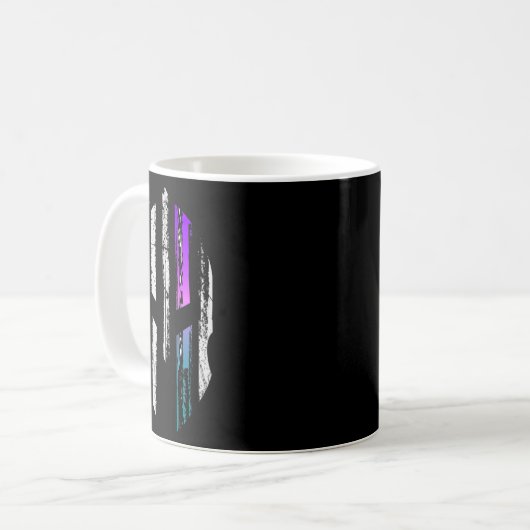Krebsbewusstsein Spartaner Kriegerhelm Thin Line Kaffeetasse (Vorderseite Links)